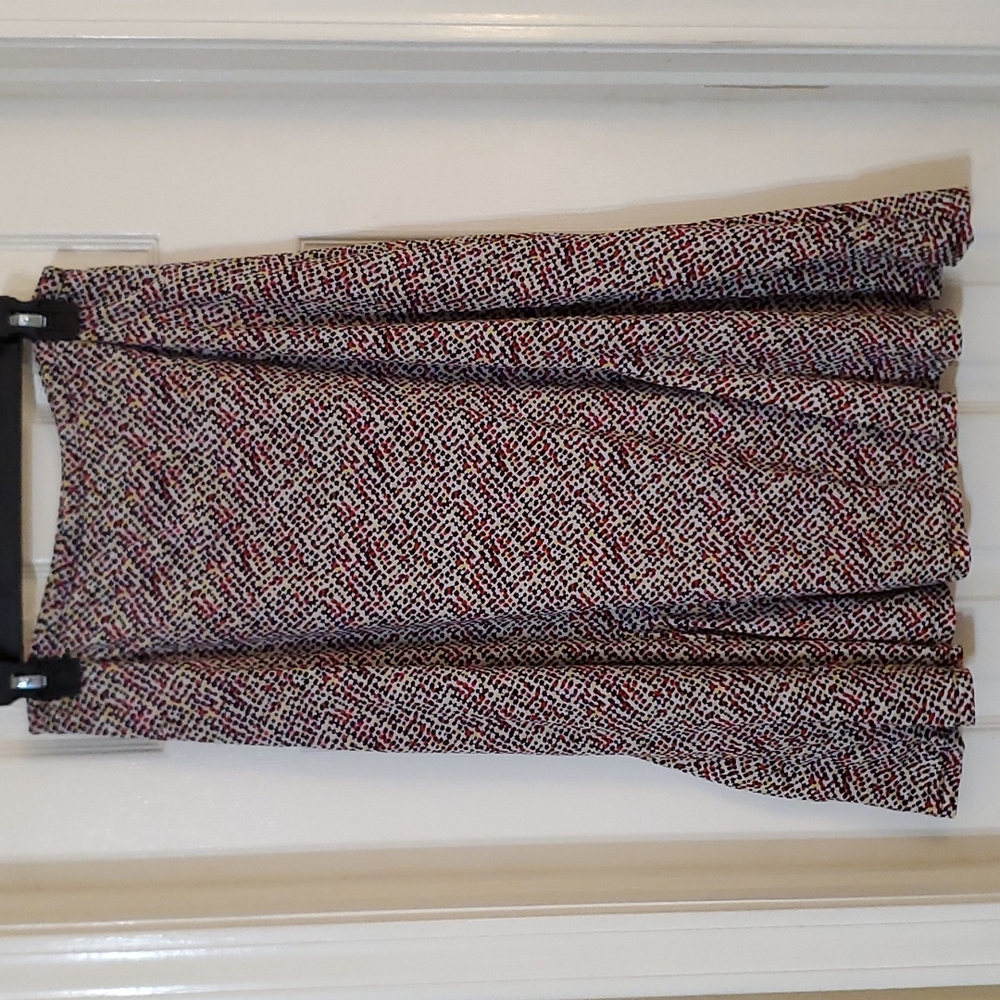 Skirt,‎ black, red, yellow geometric pattern